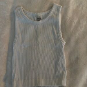 Sunday Best White Ribbed top